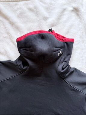 Women's Cold Gear Fitted Black Mask Mock Pullover Sweater
